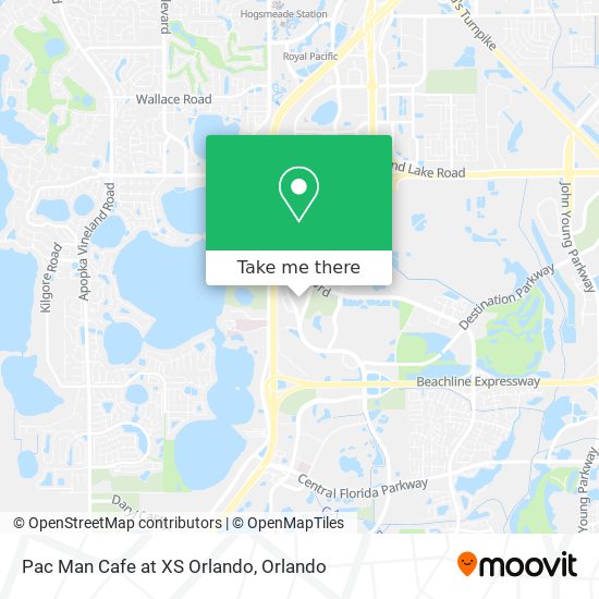 Pac Man Cafe at XS Orlando map