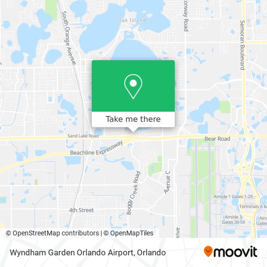 Mapa de Wyndham Garden Orlando Airport