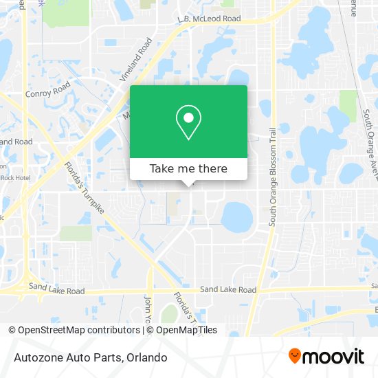 Mapa de Autozone Auto Parts