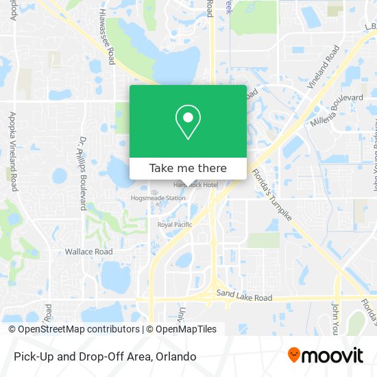Mapa de Pick-Up and Drop-Off Area