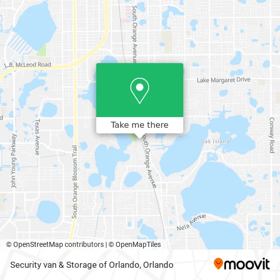 Security van & Storage of Orlando map