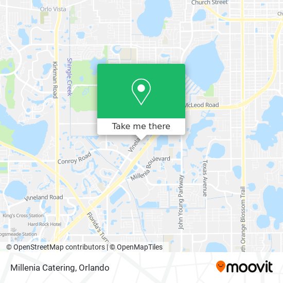 Millenia Catering map