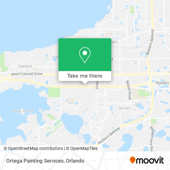 Ortega Painting Services map