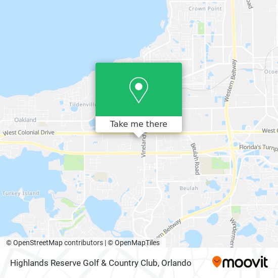 Mapa de Highlands Reserve Golf & Country Club