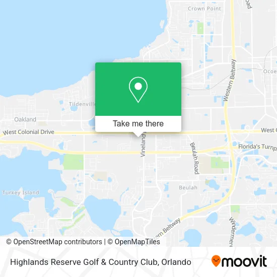 Highlands Reserve Golf & Country Club map