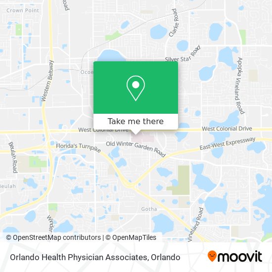 Mapa de Orlando Health Physician Associates