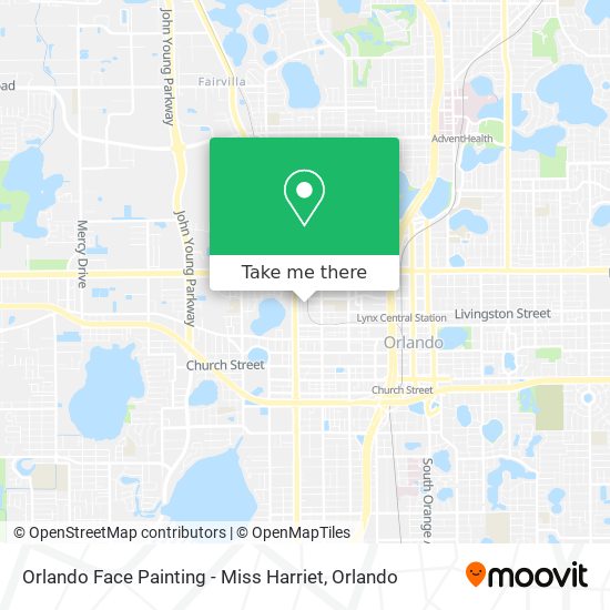 Orlando Face Painting - Miss Harriet map