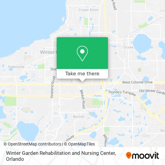 Winter Garden Rehabilitation and Nursing Center map