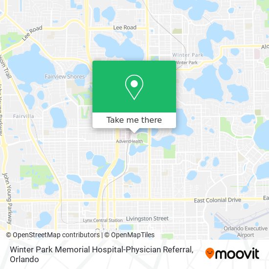 Winter Park Memorial Hospital-Physician Referral map