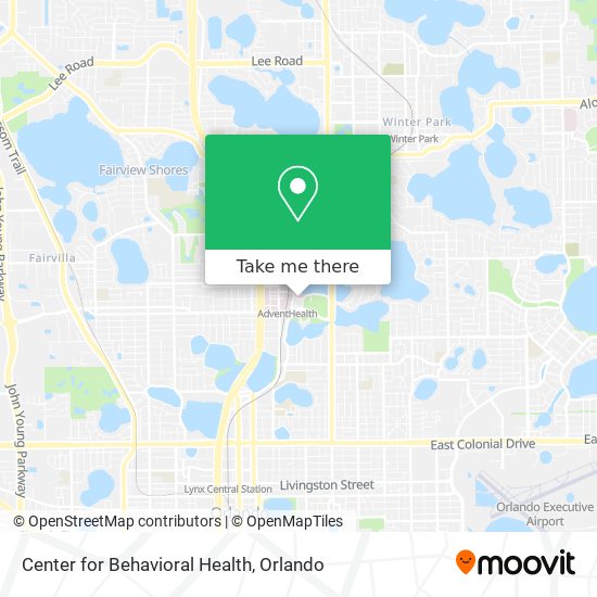 Center for Behavioral Health map