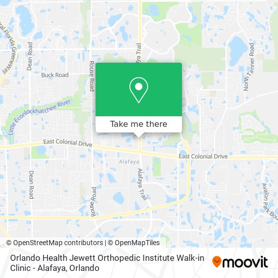 Mapa de Orlando Health Jewett Orthopedic Institute Walk-in Clinic - Alafaya