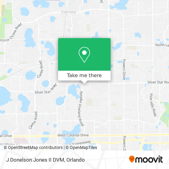 J Donelson Jones II DVM map
