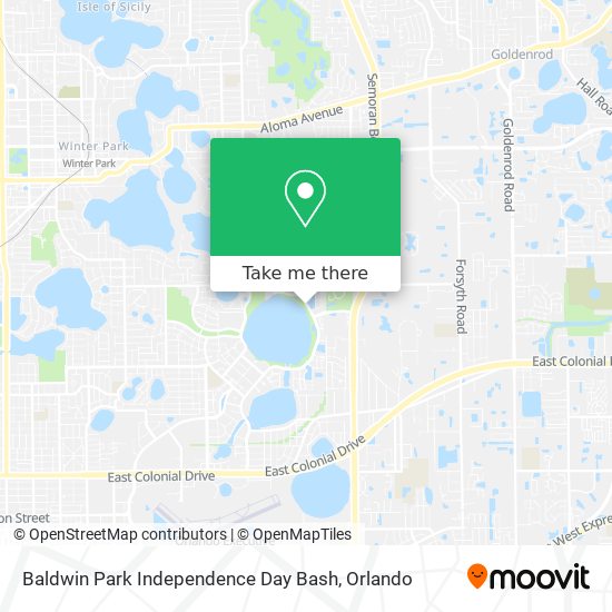 Baldwin Park Independence Day Bash map