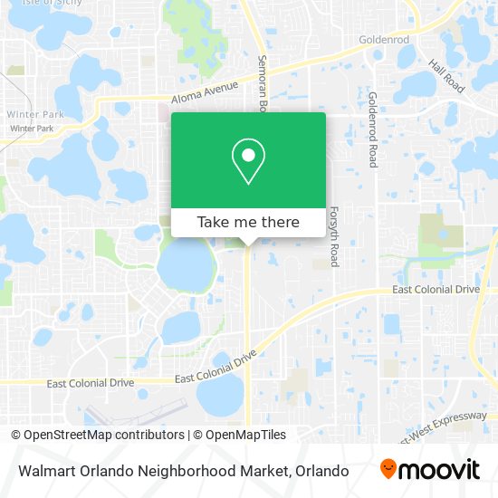 Walmart Orlando Neighborhood Market map