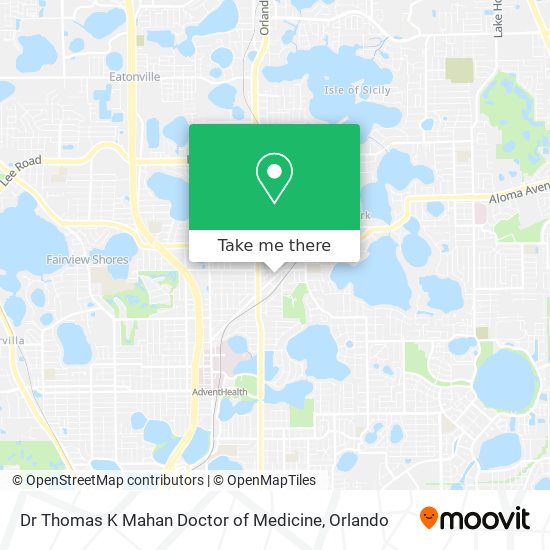 Dr Thomas K Mahan Doctor of Medicine map