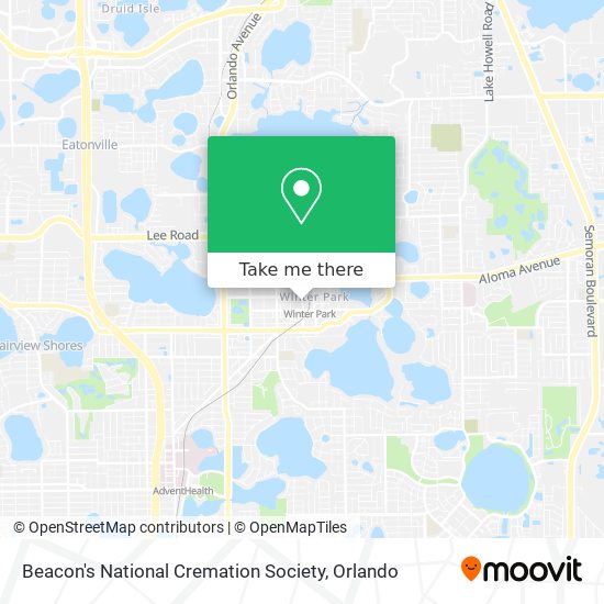 Beacon's National Cremation Society map