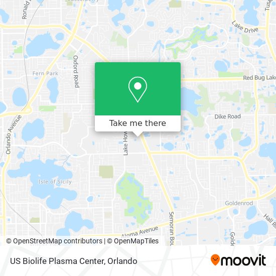 US Biolife Plasma Center map