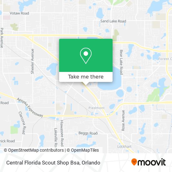 Mapa de Central Florida Scout Shop Bsa