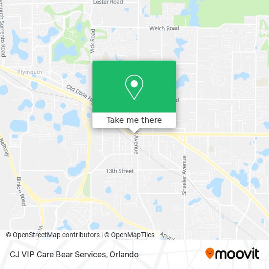 CJ VIP Care Bear Services map