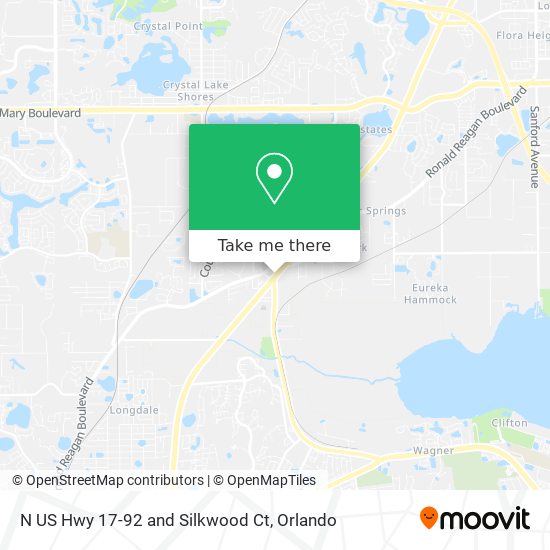 N US Hwy 17-92 and Silkwood Ct map