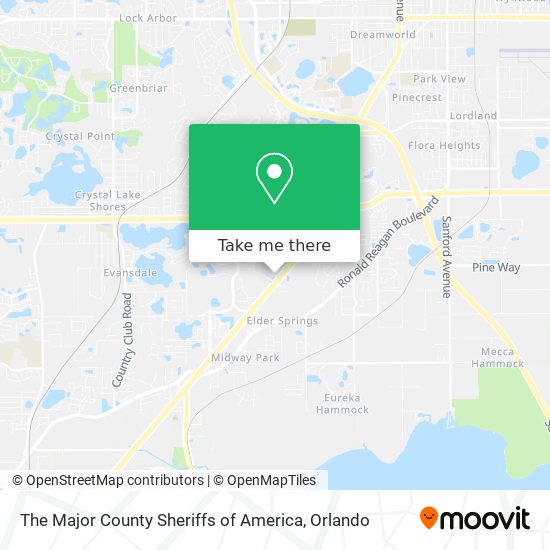 Mapa de The Major County Sheriffs of America