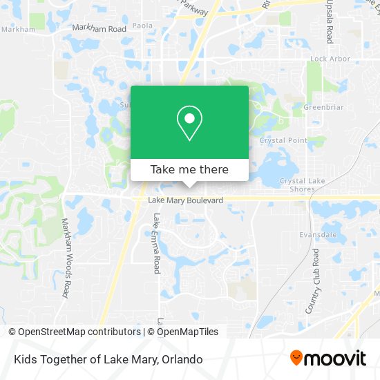 Kids Together of Lake Mary map