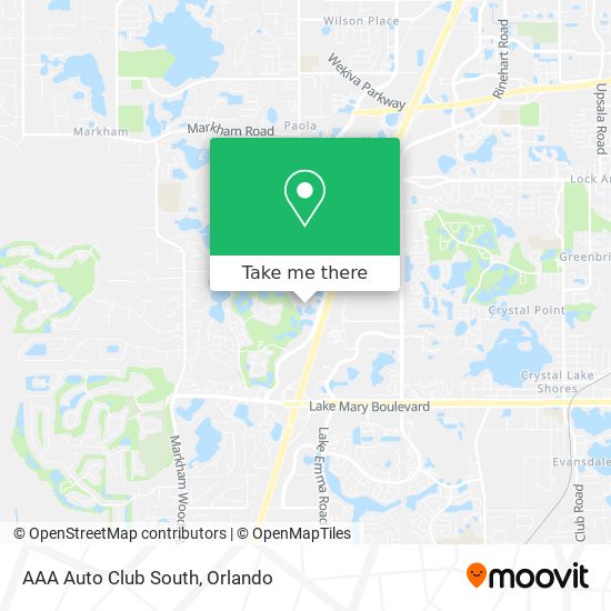 Mapa de AAA Auto Club South