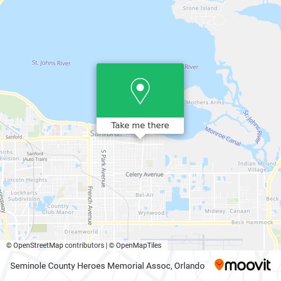 Seminole County Heroes Memorial Assoc map