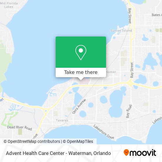 Advent Health Care Center - Waterman map