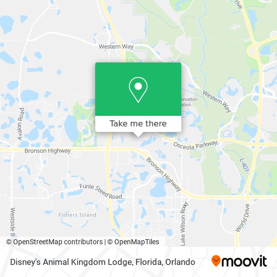 Disney's Animal Kingdom Lodge, Florida map