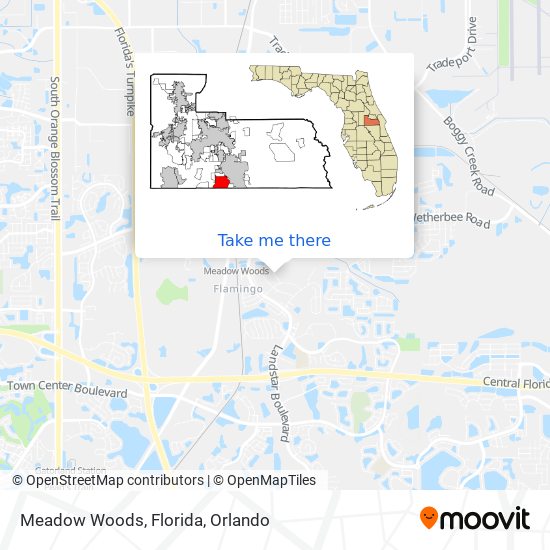 Mapa de Meadow Woods, Florida