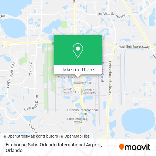 Mapa de Firehouse Subs Orlando International Airport