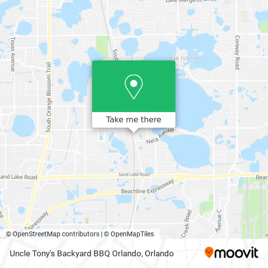 Uncle Tony's Backyard BBQ Orlando map