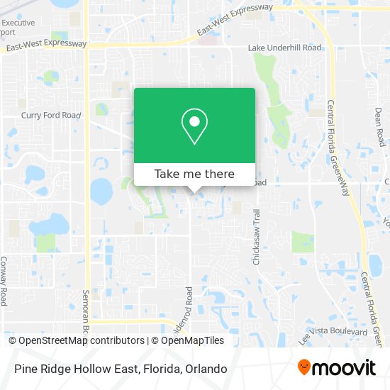 Pine Ridge Hollow East, Florida map