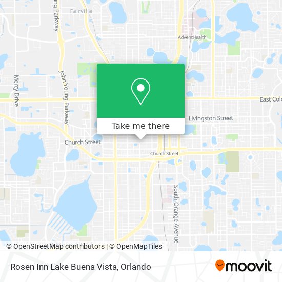Rosen Inn Lake Buena Vista map