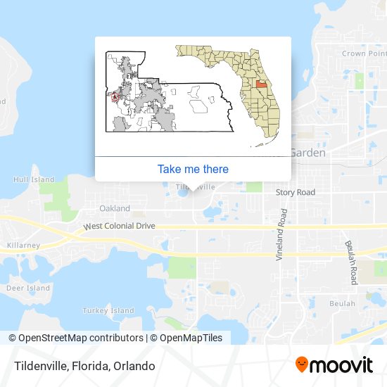 Tildenville, Florida map