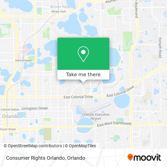 Mapa de Consumer Rights Orlando