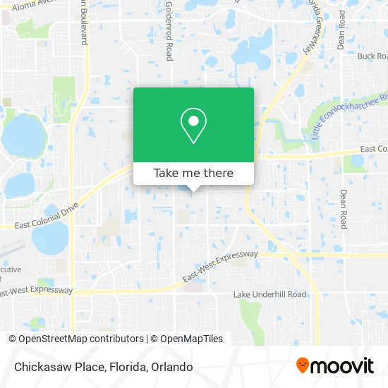 Chickasaw Place, Florida map