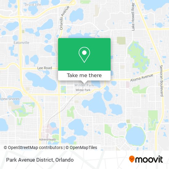 Park Avenue District map