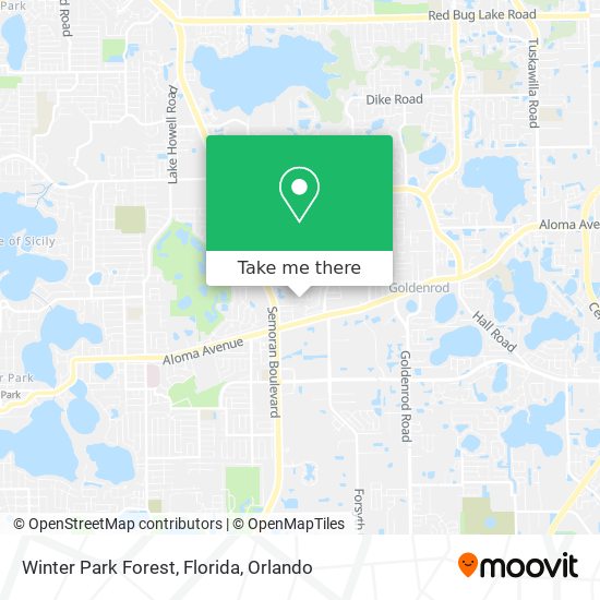 Mapa de Winter Park Forest, Florida
