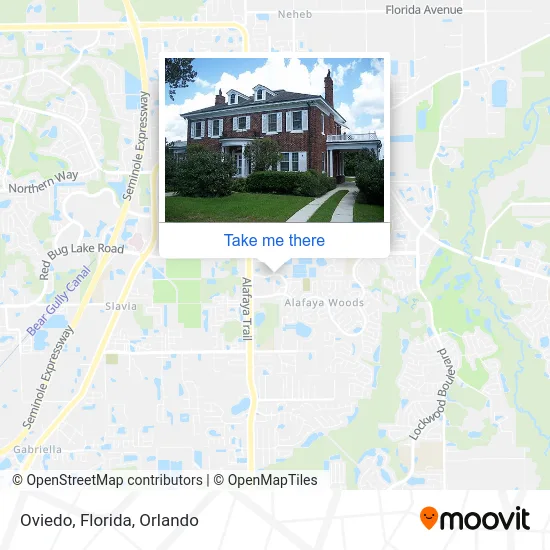 Oviedo, Florida map