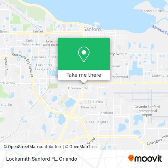 Mapa de Locksmith Sanford FL