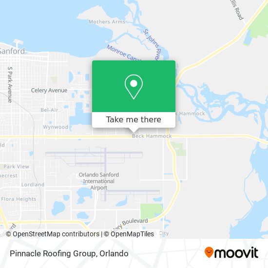 Mapa de Pinnacle Roofing Group