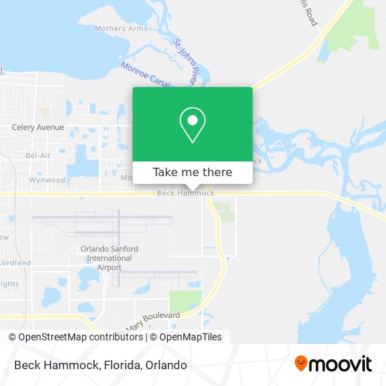 Beck Hammock, Florida map