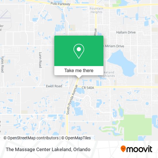 The Massage Center Lakeland map