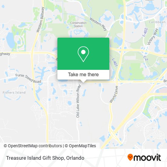 Treasure Island Gift Shop map
