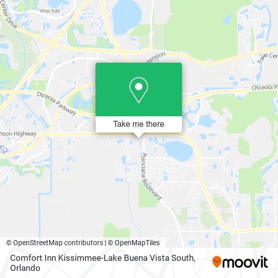 Comfort Inn Kissimmee-Lake Buena Vista South map