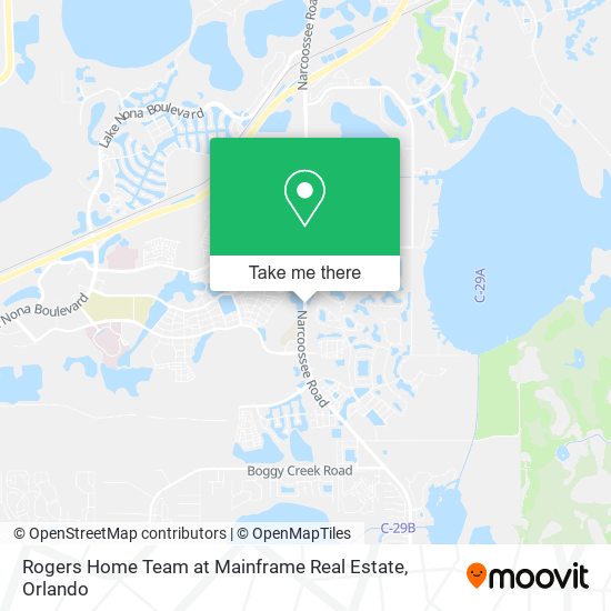 Rogers Home Team at Mainframe Real Estate map