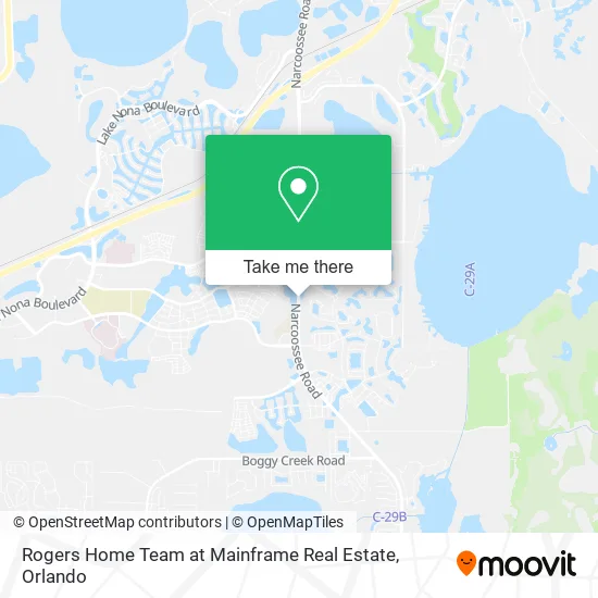 Rogers Home Team at Mainframe Real Estate map