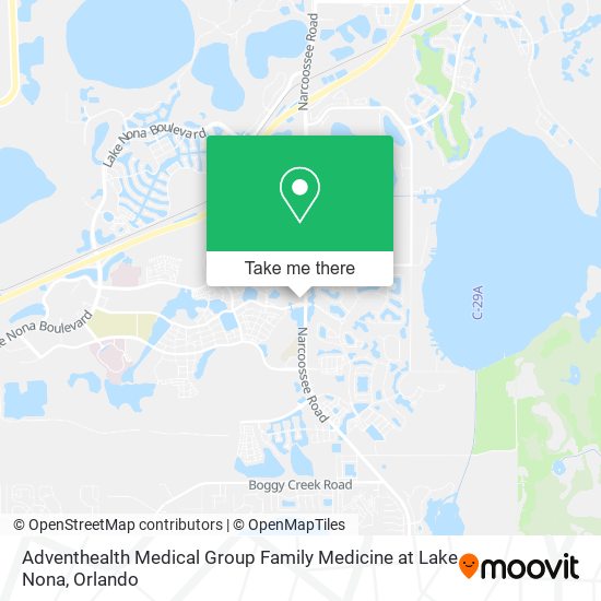 Adventhealth Medical Group Family Medicine at Lake Nona map